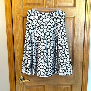 Carole Little - Amazing Black & White Geometric Skirt - Size 10